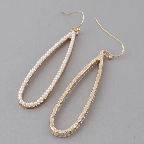 Earrings Open Cut Tear Drop