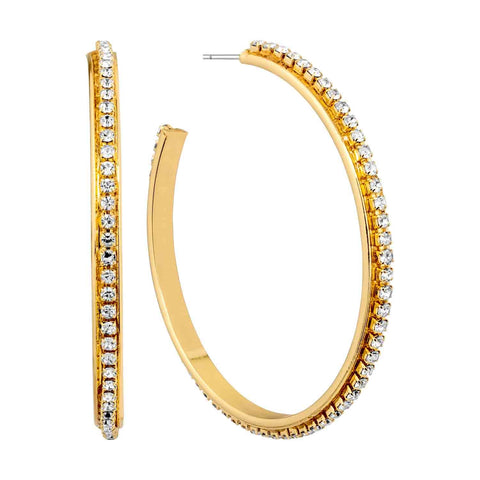 WH Gold Rhinestone Hoop