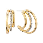 Earrings WH Gold Triple Layered