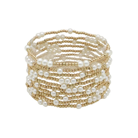 WH Bracelet Gold Beaded and Pearl