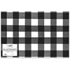 Placemats Paper Black Plaid