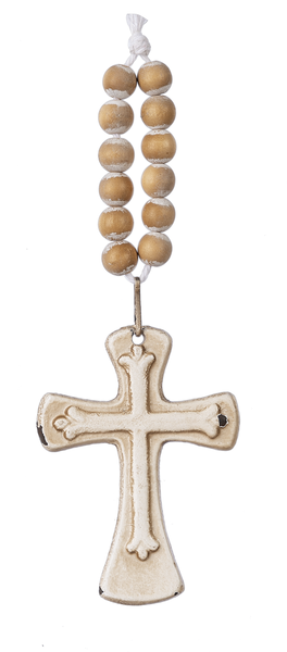 Cross with Beaded Hanger